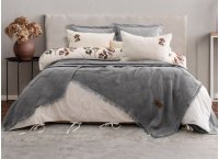 Постільна білизна Washed Cotton Saheser - Paula Gri з покривалом піке (Туреччина), євро